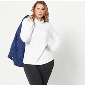 GIRL WITH CURVES Knit Crepe Turtleneck A461739